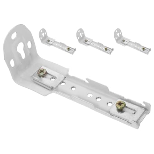 Sosoport Soportes para Riel de Cortina Doble de Metal Resistente, Montaje en Pared, 11.5 Cm, Juego de 4 Piezas, Soporte para Cortinas Pesadas en Dormitorio y Sala