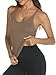 Trendy Queen Womens Racerback Ribbed Tank Tops Soft Stretch V Neck Workout Casual Tops Summer Sleeveless Crop Camisole Coffeegrey S
