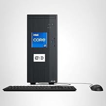 ASUS V500 Tower Desktop Computer | Intel Core i7 13620H 10 Cores, Up to 5GHz | 32GB DDR5 RAM, 1TB PCIe SSD | WiFi 6, Bluetooth 5.4 | Intel UHD Graphics | Office 365 for The Web, Wired KB & Mouse