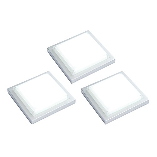 Image of Saxby Santo 1.5W Sleek Daylight White Square IR Motion Under Cabinet LED Lighting Kit