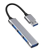 Hub USB 3.0 (4 Portas) Extensor Adaptador 4 em 1 Multiportas SuperSpeed 5Gbps em Alumínio Premium – Notebook e PC | Compatível com HD Externo, Pendrive, Teclado e Mouse | Plug & Play Alta Velocidade