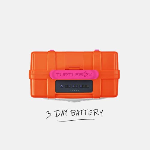 Image of Turtlebox Original Gen 3: Portable Outdoor Bluetooth Speaker - Ultra-Loud (120dB), Waterproof (IP67), Rugged, Impact-Resistant, 3-Day Battery | Party Mode: Unlimited Pairing Stereo, Orange /Pink