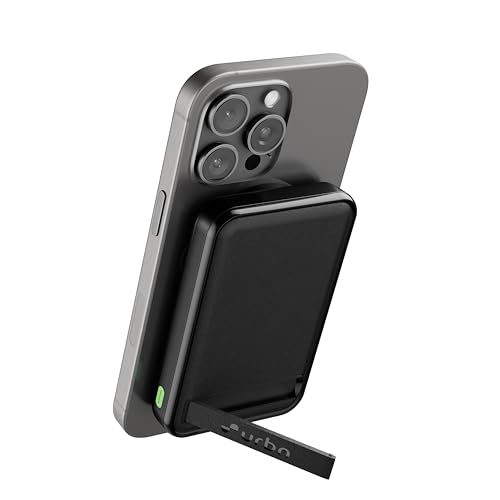 URBN Wireless Power Bank for iPhone, 10000mAh MagSafe Charging with Stand, 22.5W QC+PD Output, Strong Magnetic, for iPhone 12 & Above, Android & Other Qi Enabled Devices (Black) view 1