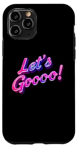 �ʔ���3D�e�L�X�g �ʔ��� Let's Go ���p�� �l�X Funny Lets Go �X�}�z�P�[�X iPhone 11 Pro �p