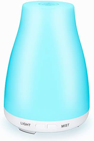 Diffusore Oli Essenziali 130ml Con Luce Notturna - Umidificatore A Nebbia Fredda USB Per Casa