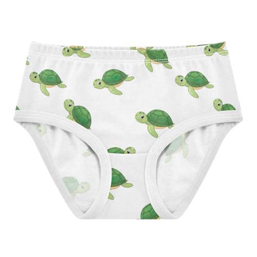 Joisal Print Girls Underwear Toddlers 2t Cotton Panties Little Girl Cute Cartoon Sea Turtles White Kids Briefs Undies
