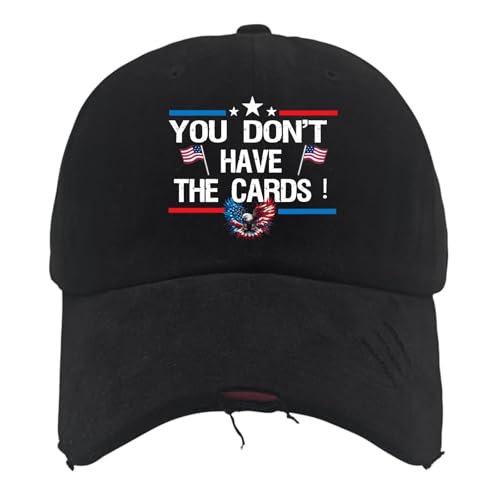You Don't Have The Cards Trucker Hat Funny Golf Hats AllBlack Dad Hats for Men Gifts for Boyfriends Cool Caps