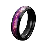 1. Anillo ECG de temperatura de color con cambio emocional. Este anillo termocromático tiene un diseño de moda y puede cambiar el color del anillo de acuerdo a tu estado de ánimo, ya que tu temperatura cambiará con tu estado de ánimo