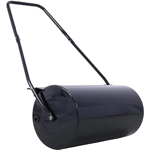 Lawn Roller, 16 Gallon Steel Yard Roller Push/Tow Behind,Manual Yard Roller, Water or Sand Filled Sod Roller for Garden, Backyard & Lawn Care, 60L Capacity