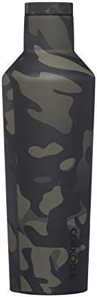 Corkcicle Canteen Classic Collection - Water Bottle & Thermos - Triple Insulated Shatterproof Stainless Steel, Multicam Black Camo, 16oz