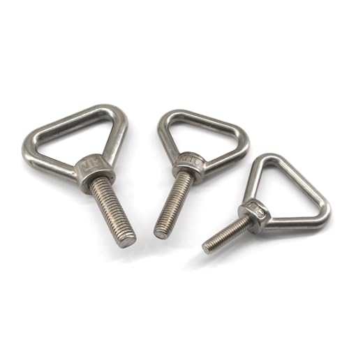 Tornillos triangulares M8 x 125 mm en acero inoxidable 304 para fijación firme, 3 uds 5