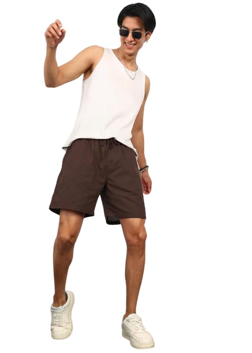 Cocoa Ease Men’s Cotton Lounge Shorts – Soft Breathable Casual Comfort Shorts with Elastic Waist, Adjustable Drawstring & Relaxed Fit, Sleepwear, Home, Travel & Summer Use-image-21