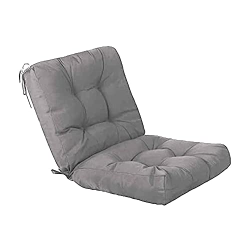 1 Cojin con Respaldo para sillas de Interior y Exterior. Cojines Acolchados para sillas terraza, Comedor y Cocina (Gris)