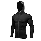 Kompressionsshirt Herren, Funktionsshirt Langarm Fitnessshirt Männer Sportshirt Atmungsaktiv T Shirts Laufshirt für Laufen Jogging Sport
