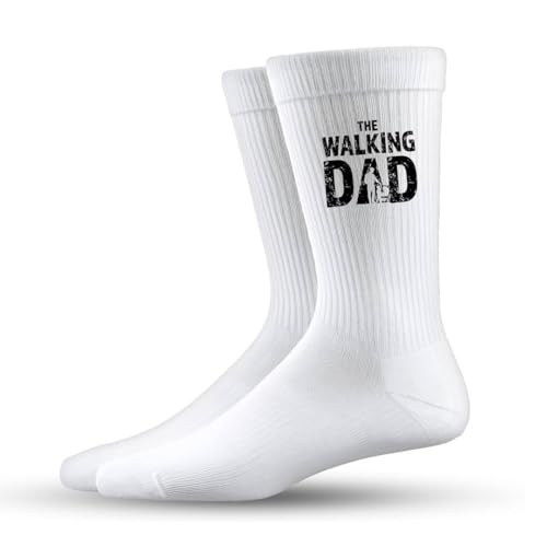 Tassenbrennerei Tennissocken The Walking Dad Lustige Socken für Papa als Vatertagsgeschenk & Geburtstagsgeschenk (Schwarz/42)