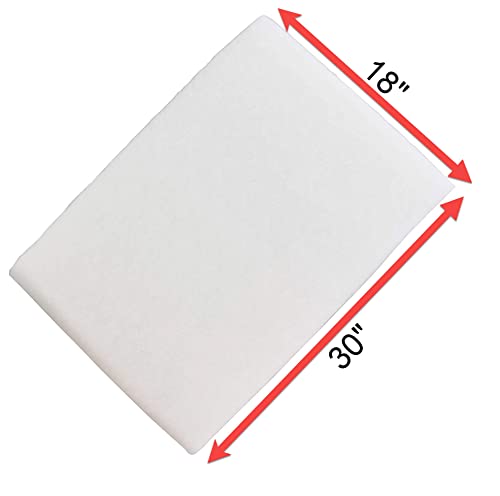 Image of Penn-PLAX Poly Fiber Aquarium Filter Media Pad - Easy to Cut into Any Size Your Filter Requires - 30 inch x 18 inch (Pack of 2)