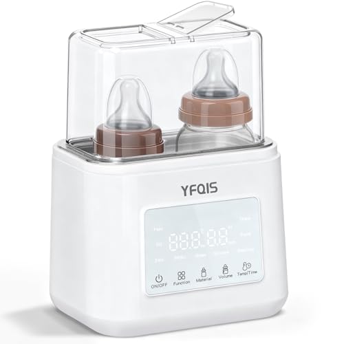 YFQIS Flaschenwärmer Baby, 10-in-1 Muttermilch Erwärmer Schnelles Erwärmen Von Muttermilch Und Babynahrung, 7H&24H Warmhaltefunktion, Sterilisator Baby Mit Automatischer Abschaltung, BPA-frei