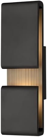 Hinkley Contour 22" 20W Integrated LED Outdoor Large Wall Lantern, Black