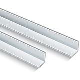 Blulu アルミニウムアングル2個 – 6063アルミニウムアングルストック、フレーム、手すり、コーナーガード用構造および建築用(長さ12インチ x 幅1.5インチ x 厚さ1/8インチ)