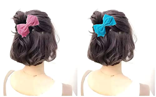 Zoonai 5 Inch Baby Girl Velvet Hair Bows Boutique Hair Clip Teens Toddlers Glitter Sequins Hairpin Headwear - Set Of 2 (Black) #TOP3