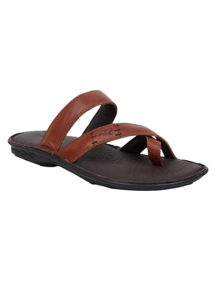 MARDI GRAS Men Latest Fashionable Genuine Leather Lightweight | Comfortable | Cushioned Insole | Slip Resisdent Sandal For Daily And Formal Wear_Cognac (B0BMX8VZVY) Amazon Price History, Amazon Price Tracker
