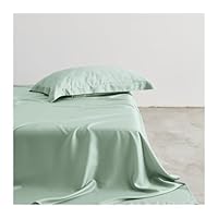 Eucalyptus Tencel Laken zonder elastiek Twin Queen Kingsize beddengoed Lyocell bovenlaken Zacht ademend en verkoelend platte lakens of warme slapers, 1 stuk (Color : Apricot, Size : 245x265cm 48x74c