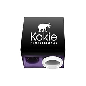 Kokie Makeup Pencil Sharpener for Lip, Eyebrow, and Eyeliner Pencil, Made in German Stainless Steel Blade, Size-Adjusting Adapter, Cleaning Stick