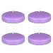 Mega Candles - Unscented 3" Floating Disc Candles - Lavender, Set of 4