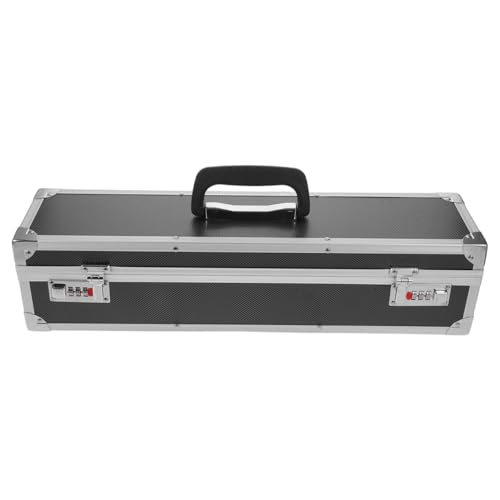 HIAKDOFT Estuche RíGido para Cuchillos De Cocina Profesional con 8 Ranuras Y Cerradura De CombinacióN Doble Caja PortáTil De Aluminio para OrganizacióN Y Transporte En Camping Y Clases De Cocina