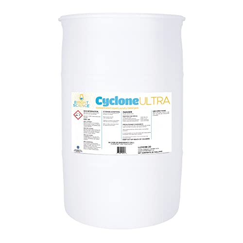 Bright Science Cyclone Ultra Laundry Detergent, Industrial Detergent for Heavy Soiled Commerical Applications, 30 gal