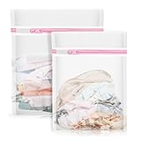 2PCS X-Large Heavy-Duty Mesh Laundry Bag: Ideal for Bulky Items - Wash & Store Down Jackets, Sheets, Sweaters | Multi-Purpose Lingerie Washing Bag for Delicates & Travel Storage,24X24’+20X24’
