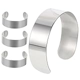 MOKKHNB 4個 ステンレス製バングル芯材 レザークラフト用内芯 可能なブレスレットベース 滑らかで耐久性のある手作り用素材