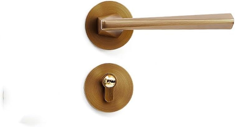 Indoor Silent Magnetic Locks Bedroom Door Anti-Theft Split Wooden Handle