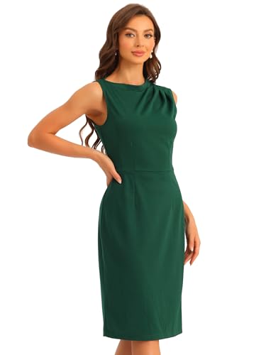 hunter green work dress Boden Women's Ivy Placket Linen Midi Dress in Green main image 0