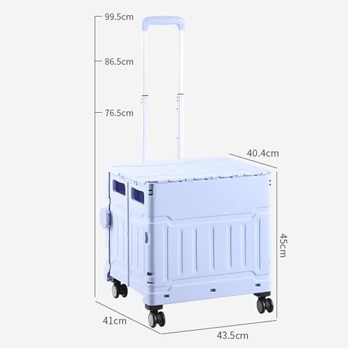 Faltbarer Einkaufstrolley mit Deckel – Tragbare Transportbox mit verstellbarem Aluminiumgriff für einfaches Reisen & Einkaufen – Vielseitige und bequeme Lösung für alle Ihre Bedürfnisse – Bild 3