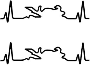 2 x Cardiomoto Vinyl Sticker 12 x 3 cm Motorcycle, Motorcycle, Car, Motorcycle, Helmet etc. (Black)