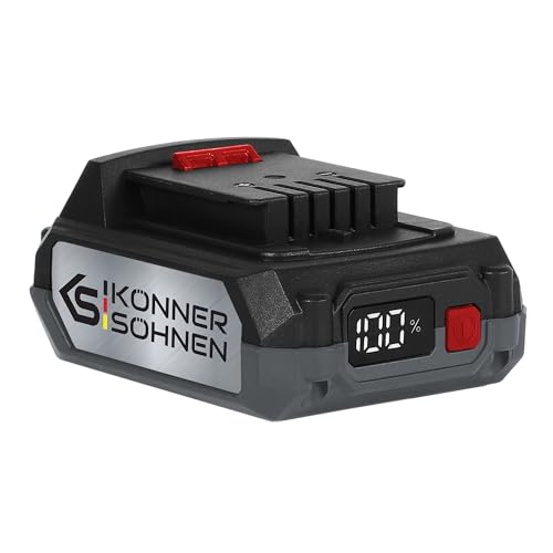 K&S Könner&Söhnen Batería de Iones de Litio 20 V KS 20V2-1, tensión Nominal 20 V, Capacidad de la batería 2 Ah, batería Recargable de Iones de Litio, Peso Neto 0,47 kg