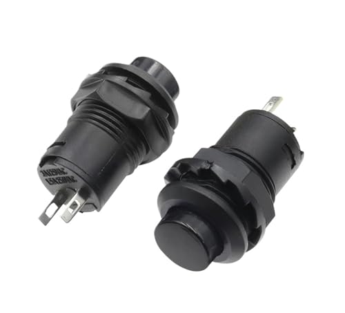 Interrupteur à bouton-poussoir DS228 pour domotique et modélisme bouton momentané 12mm noir x6