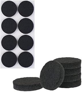 VABNEER 24 sztuki, łyżwy filcowe, 40 mm, czarne, samoprzylepne, ochraniacz na podłogę, flamastry, grubość 5 mm, łyżwy do mebli do nóg mebli (okrągłe, 40 mm)