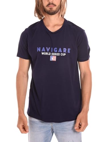 T-shirt bleu Navigare Nvss223119 pour homme aux finitions soignées et durables