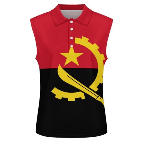 Polo sin mangas para mujer que evita el sudor con cuello de botones para entrenamiento 3