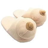 Bluelans Funny Unisex Adult Plush Slipper Novelty Gag Gift Sexy Indoor Flat Shoe Anti Slip Winter Furry Slippers for Women Men B
