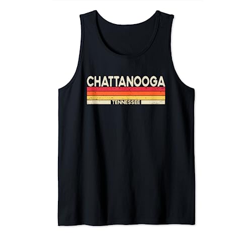 Chattanooga Estado de Tennessee 80s 90s Vintage Sunset Camiseta sin Mangas
