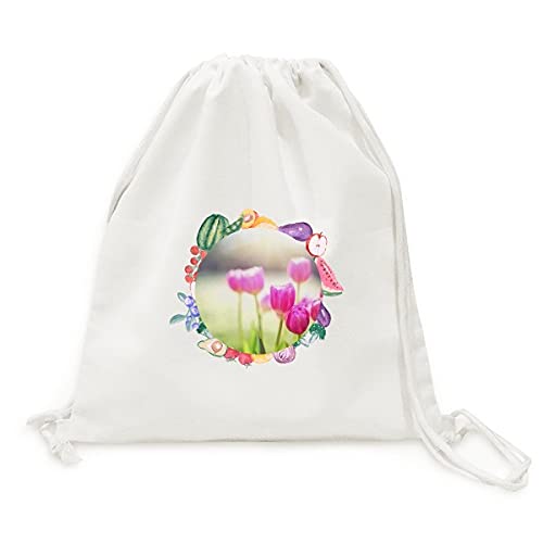 Sac en tissu pliable beau soleil pour fruits et légumes, cabas léger à sangle motif fleurs