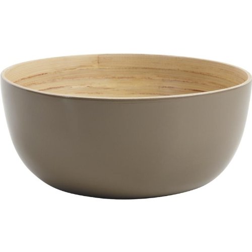 Saladier en bambou laqué marron Ø 22 cm