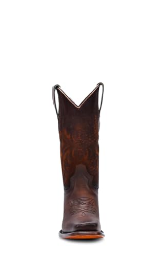 CORRAL TEEN'S BROWN EMBROIDERY SQ. TOE, LEATHER SOLE, COWHIDE LEATHER, WESTERN BOOTS, T01924