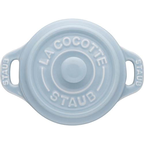 STAUB-Stoneware-Ceramic-6-pc-Mini-Round-Cocotte-Set-Macaron-Pastel-Colors