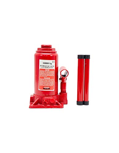 Grandmaster - Gato Hidráulico Para Coche 10t (10000kg), Altura De Elevación Mín./Máx. 200mm-405mm, Gato De Coche Con Válvula De Seguridad, Peso Ligero 6,2kg