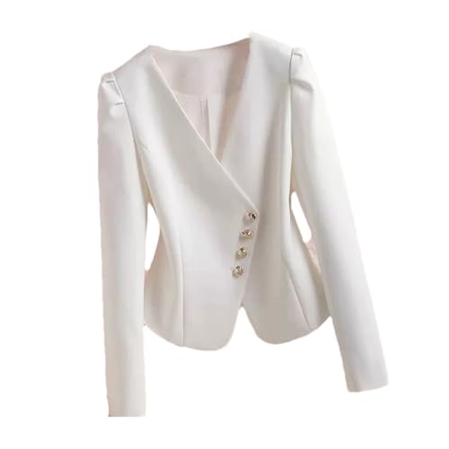 V-Neck Thin Suit Jacket Women's Long Sleeve Spring Summer Slim Chic Blazer Coat Office Ladies Top