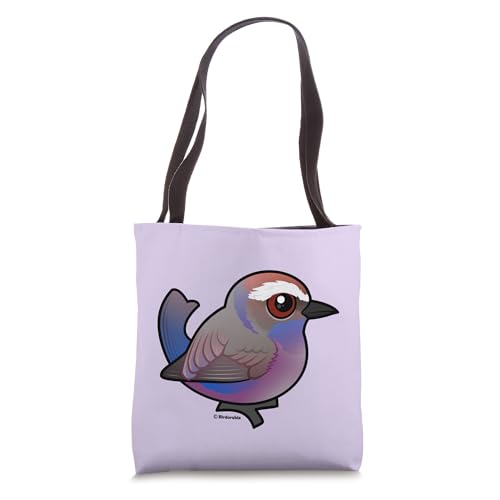 Cartoon Leptopoecile sophiae Birdorable White-browed Bird Tote Bag